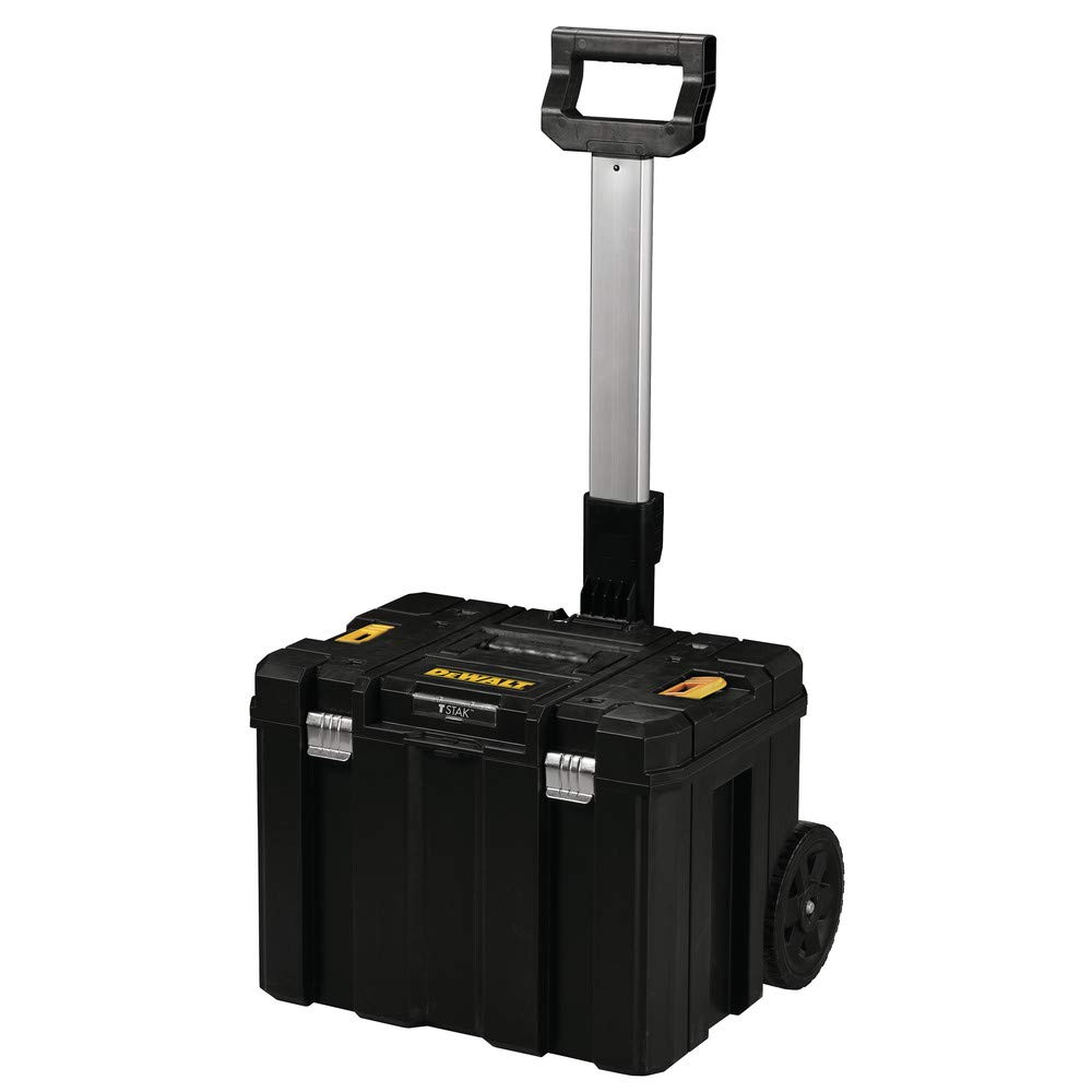 DEWALT TSTAK Rolling Tool Box with Wheels - Heavy Duty Deep Storage Organizer for Tools (DWST17820) - Perfect for Construction Sites, Workshops & DIY Projects