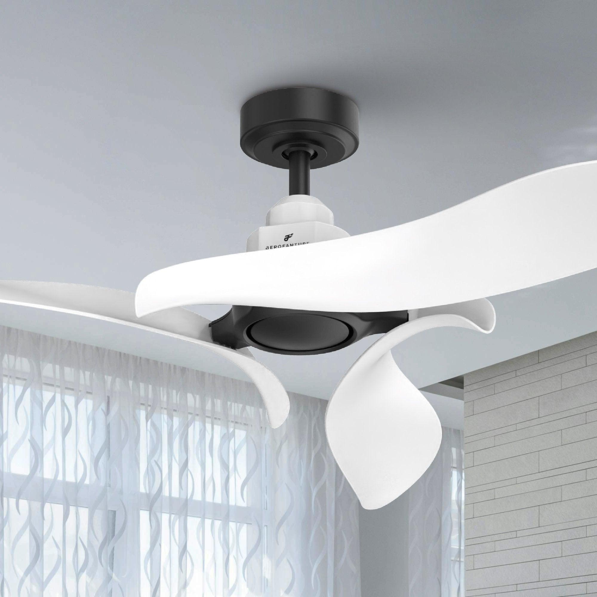 54 DC Motor 6 Speed Black Ceiling Fan - Energy Efficient Quiet Operation for Bedroom, Living Room & Office