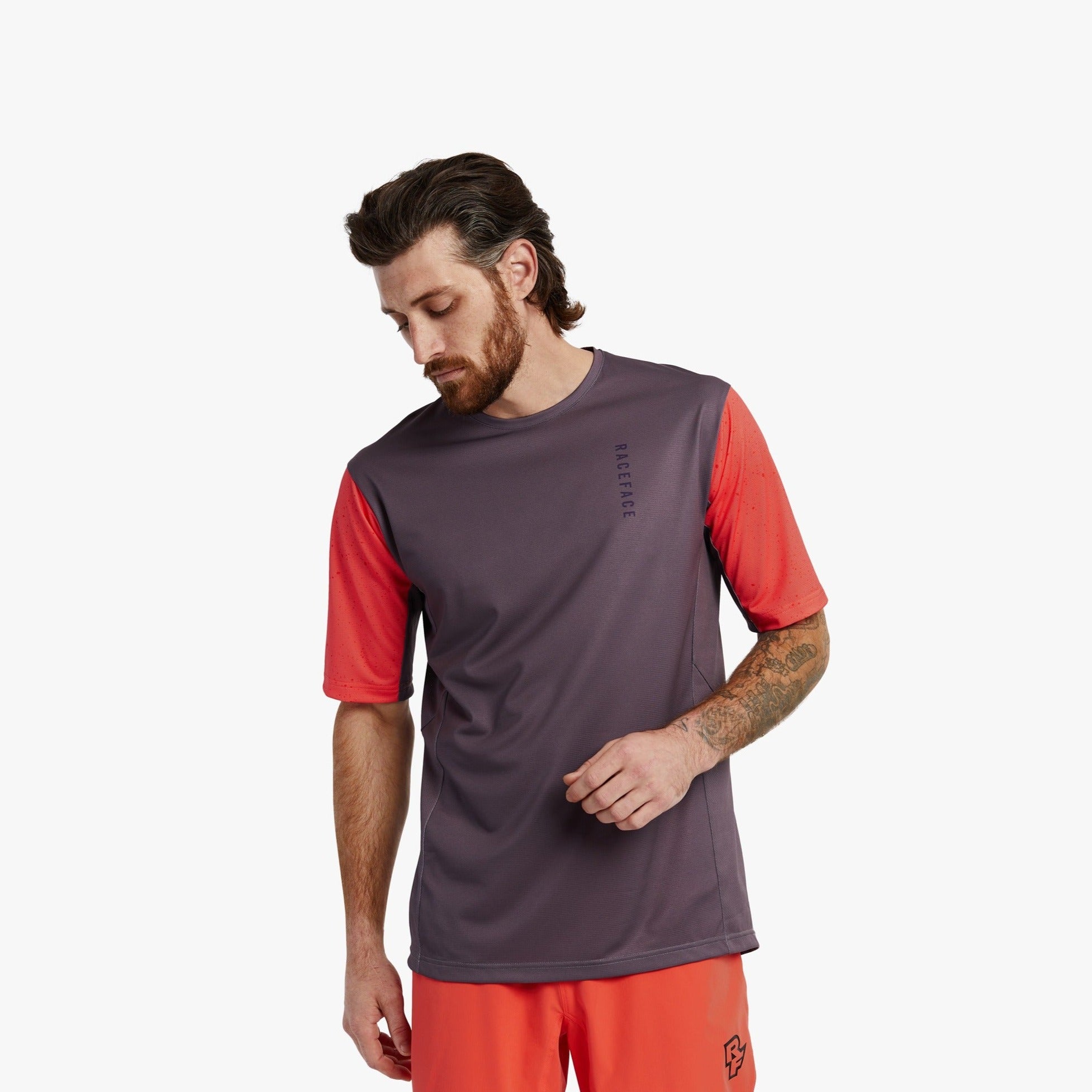 Race Face 2023 Men's Indy SS Jersey - Cycling Short Sleeve Performance Shirt for Mountain Biking & Road Cycling - Moisture Wicking & Breathable MTB Jersey