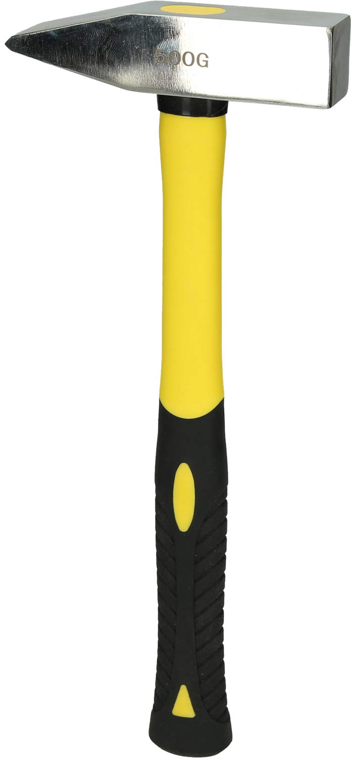KS Tools 964.2046 4000g Stainless Steel Fitters Hammer with Fiberglass Handle - Heavy Duty Construction, Metalworking, and Industrial Use