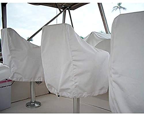 Waterproof Pontoon Boat Seat Covers - Durable Captain Chair & Fishing Seat Protectors for Clearance & Console | Ideal for Marine, Fishing & Outdoor Boating Adventures