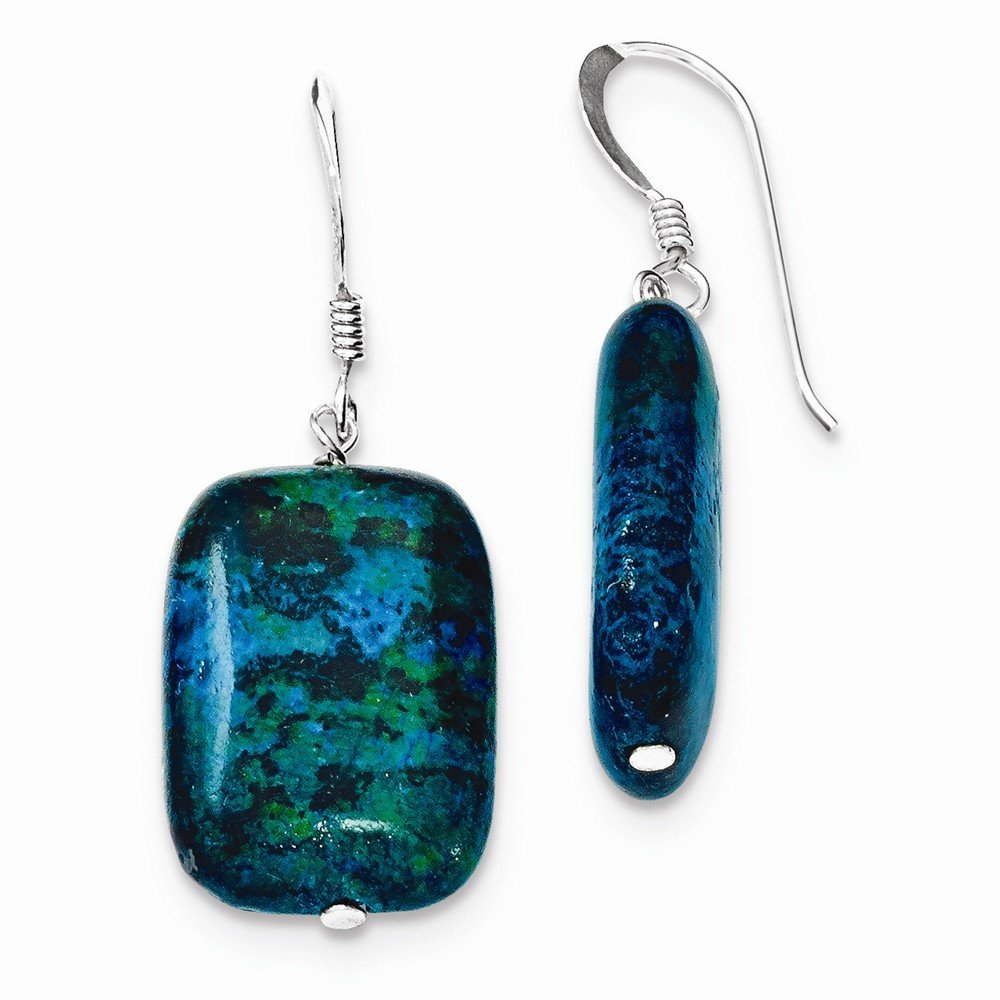 Stunning Sterling Silver Stabilized Chrysocolla Earrings for Women | Handmade Gemstone Jewelry | Perfect for Gifts, Weddings & Special Occasions