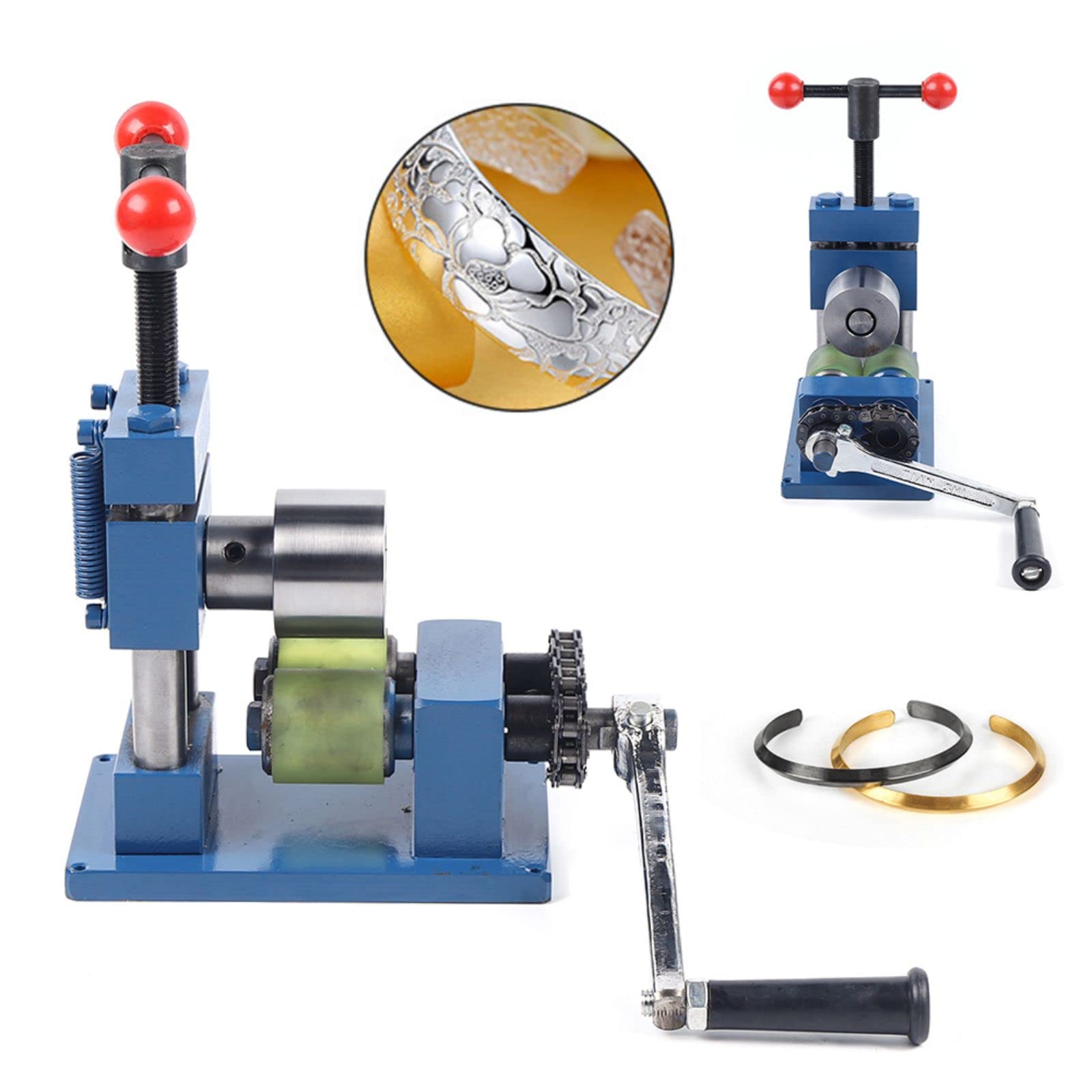 Multi-Function Hand Crank Ring Bracelet Bending Machine | 2-in-1 Press Brake & Forming Tool for Jewelry Making | DIY Craft, Metalworking & Professional Goldsmithing