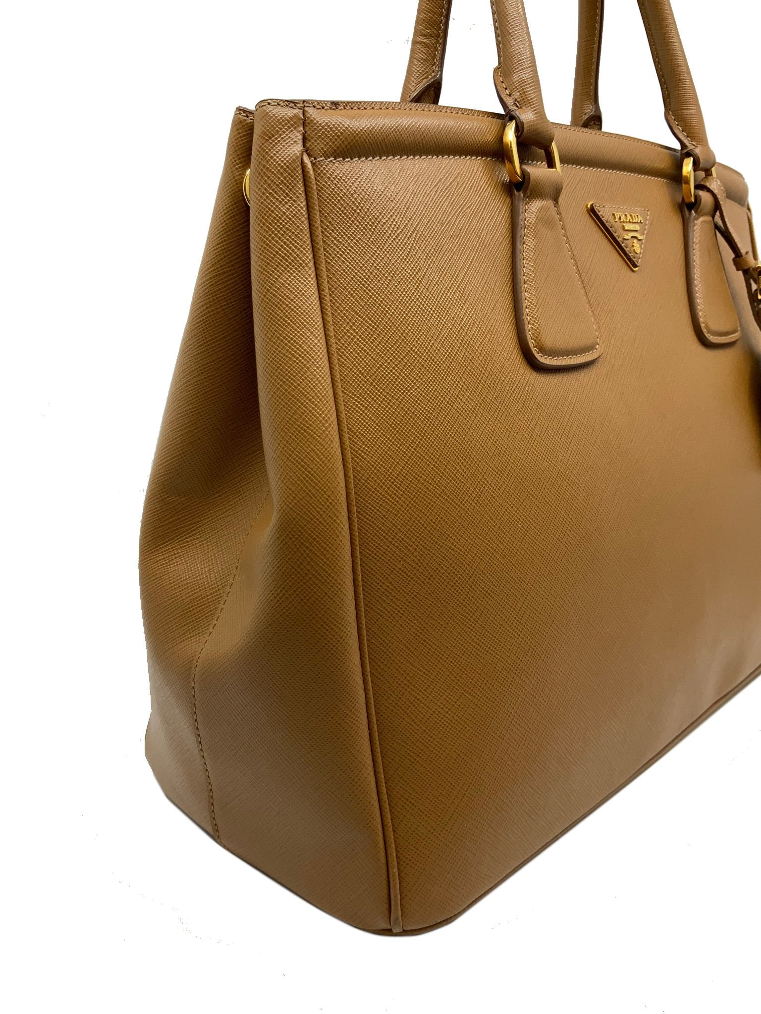 Prada Saffiano Leather Medium Satchel Handbag for Women | Luxury Designer Crossbody Purse | Perfect for Work, Travel & Everyday Use
