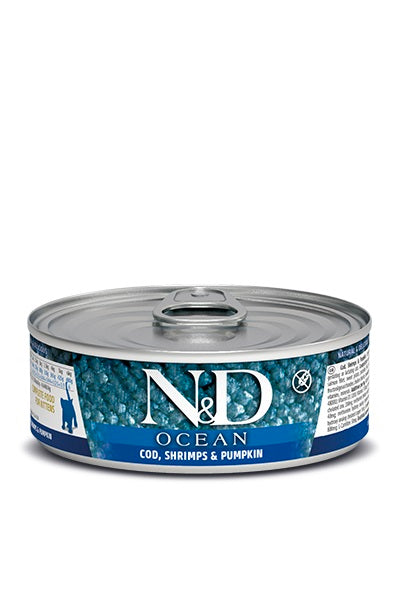 Farmina Natural Ocean Wet Kitten Food with Cod, Shrimp & Pumpkin - High Protein Stew for Growing Kittens | Perfect for Weaning, Digestive Health & Picky Eaters
