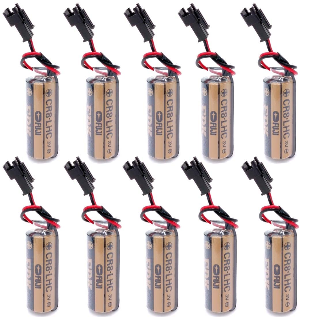 10 Pack CR8.LHC 17430 Lithium Batteries - Compatible with Fuji FDK, Toto TH559EDV410R & THP3053 - Backup Power for Eco EFVS, Toto Flush Valves, Faucets - Ideal for Home, Office & Commercial Plumbing Systems