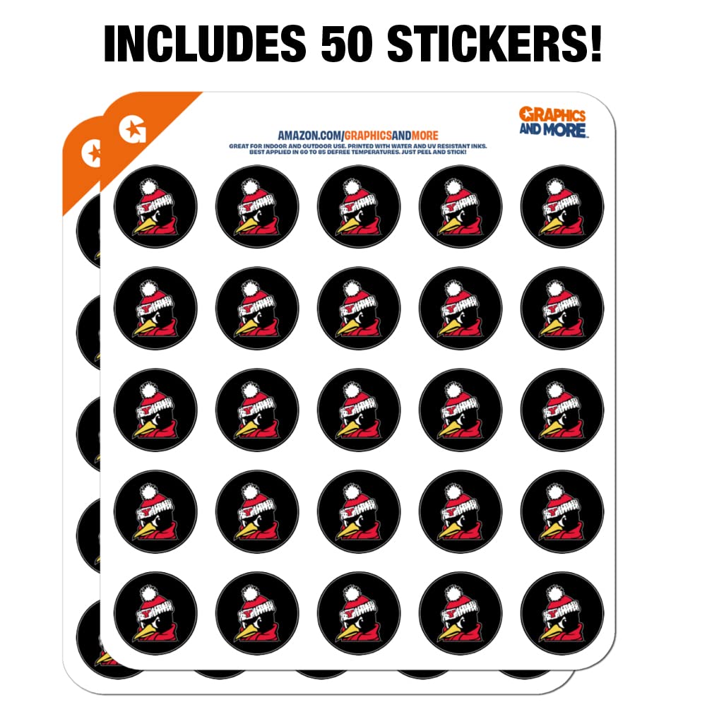 Youngstown State University Secondary Logo 1 Inch Planner Stickers - Clear Scrapbooking & Crafting Decals for Bullet Journals, DIY Projects, and School Supplies