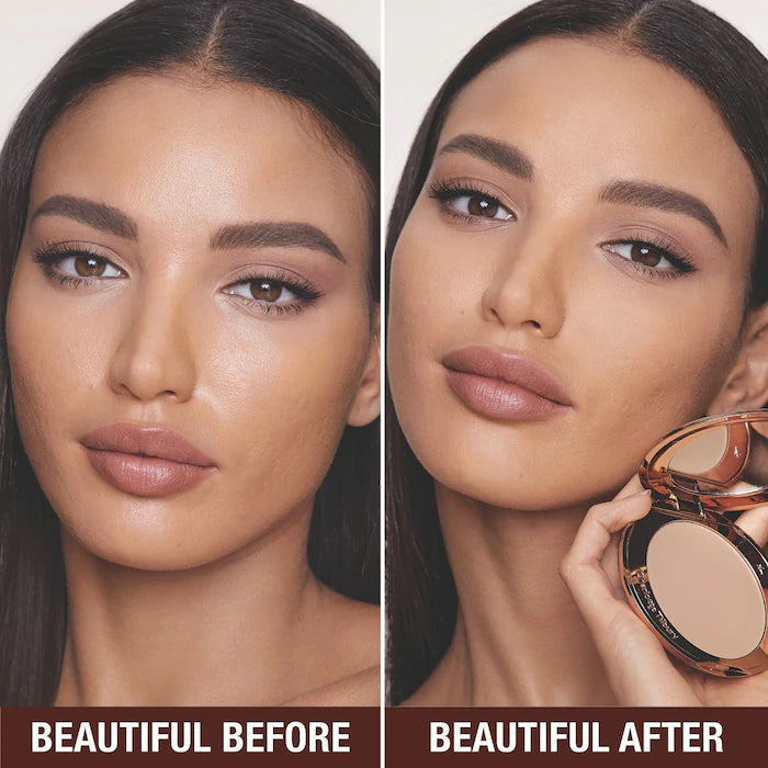 Charlotte Tilbury Airbrush Flawless Finish Setting Powder - Natural Matte Finish, Oil Control & Pore Minimizing | Perfect for Everyday Wear, Photo Shoots & Special Occasions