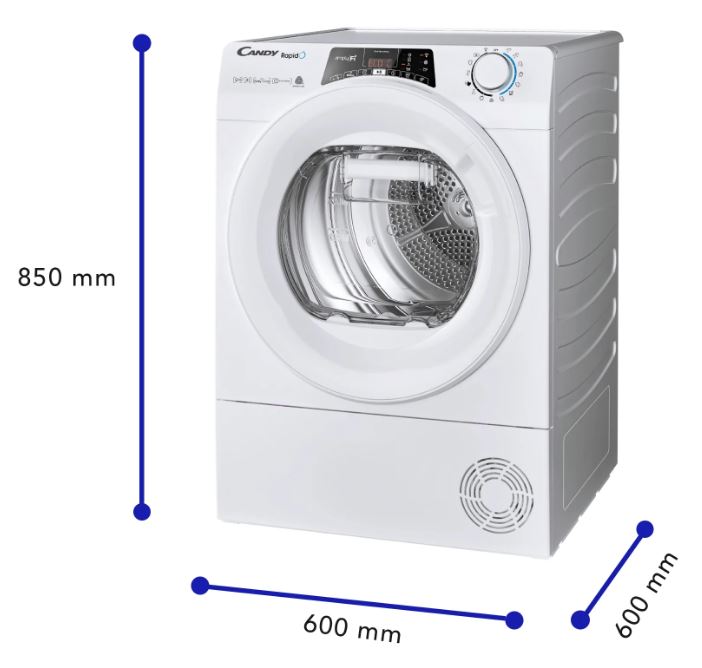 ROE H9A3TSEX 9kg Energy Efficient Heat Pump Dryer - Fast Drying, Quiet Operation for Home & Laundry Room