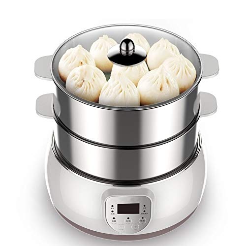 Mini Double-Layer Electric Steamer - Automatic Stainless Steel Food Warmer for Healthy Cooking | Perfect for Home, Office & Meal Prep