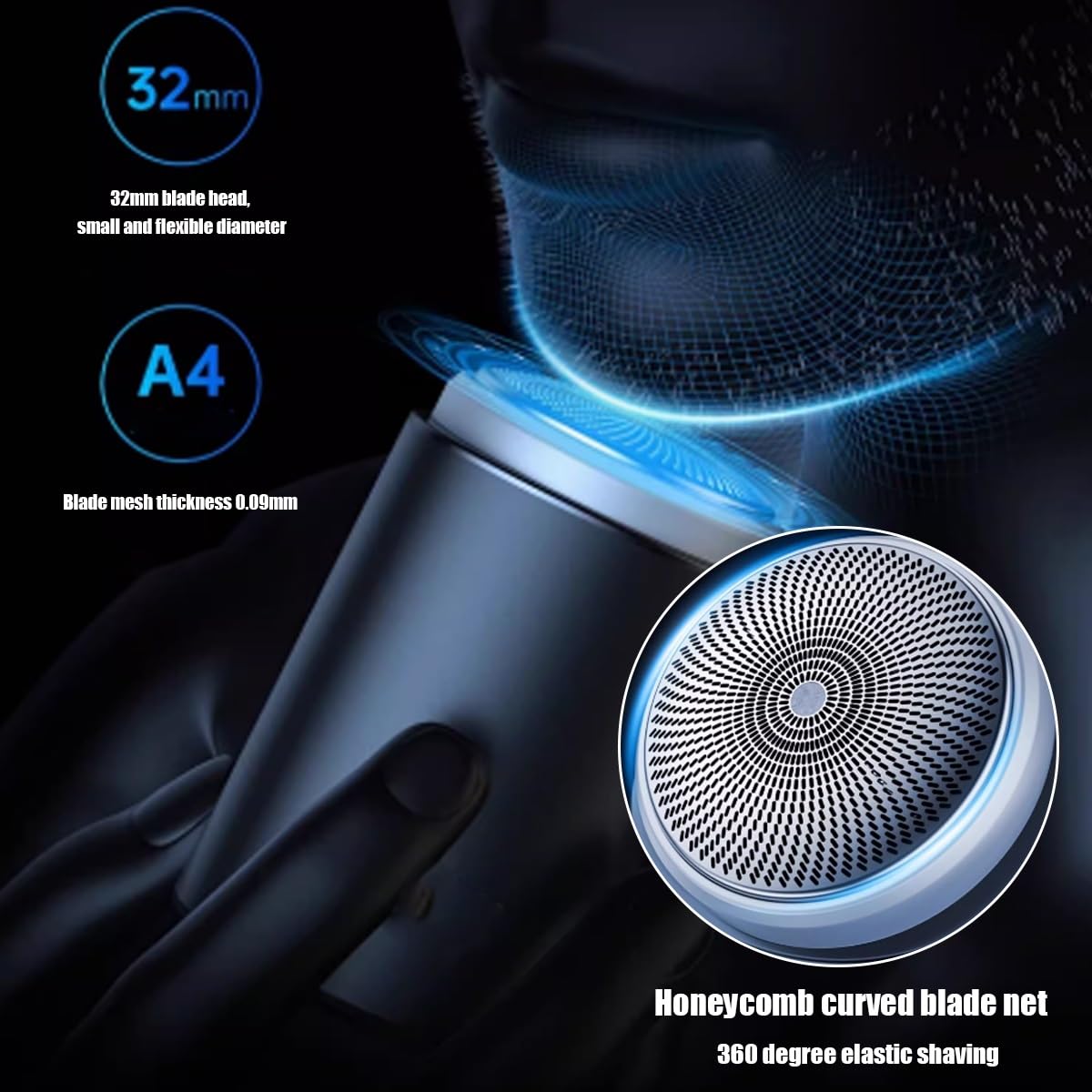 Unisex Mini Portable Electric Shaver - Pocket Size USB Rechargeable & Waterproof Trimmer for Men & Women | Home, Car, Travel, Office Use (Black) | Perfect for Quick Grooming On-The-Go & Daily Maintenance