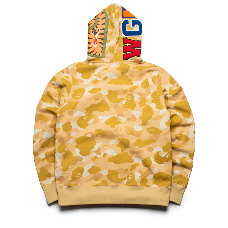 BAPE Color Camo Shark Full-Zip Hoodie Sweatshirt for Men - Yellow | Streetwear Fashion, Urban Style, Casual Wear for Daily Outfits & Hip-Hop Culture