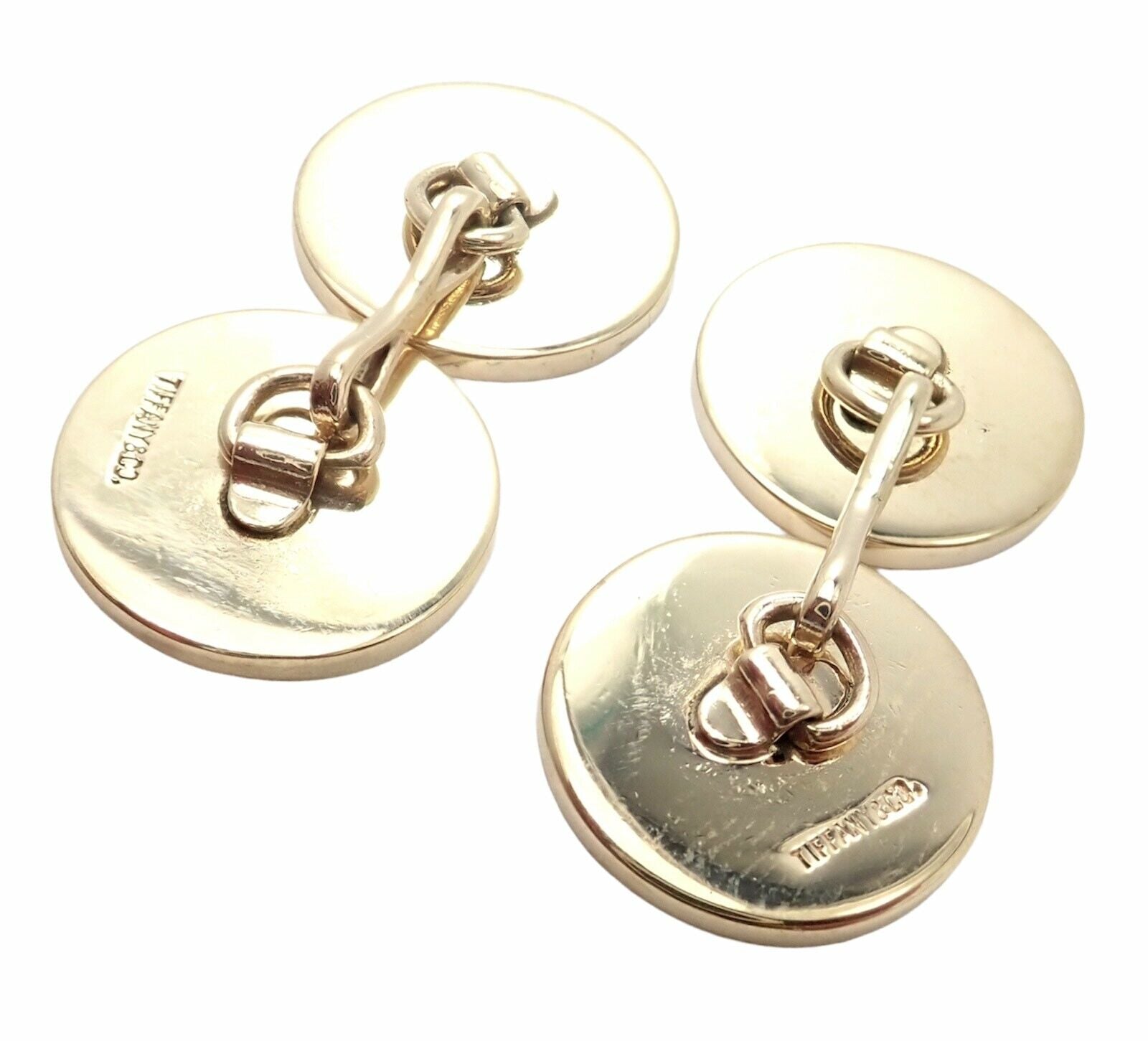 Authentic Tiffany & Co. 14k Yellow Gold Men's Cufflinks & Tuxedo Buttons Set - Perfect for Weddings, Formal Events & Business Attire