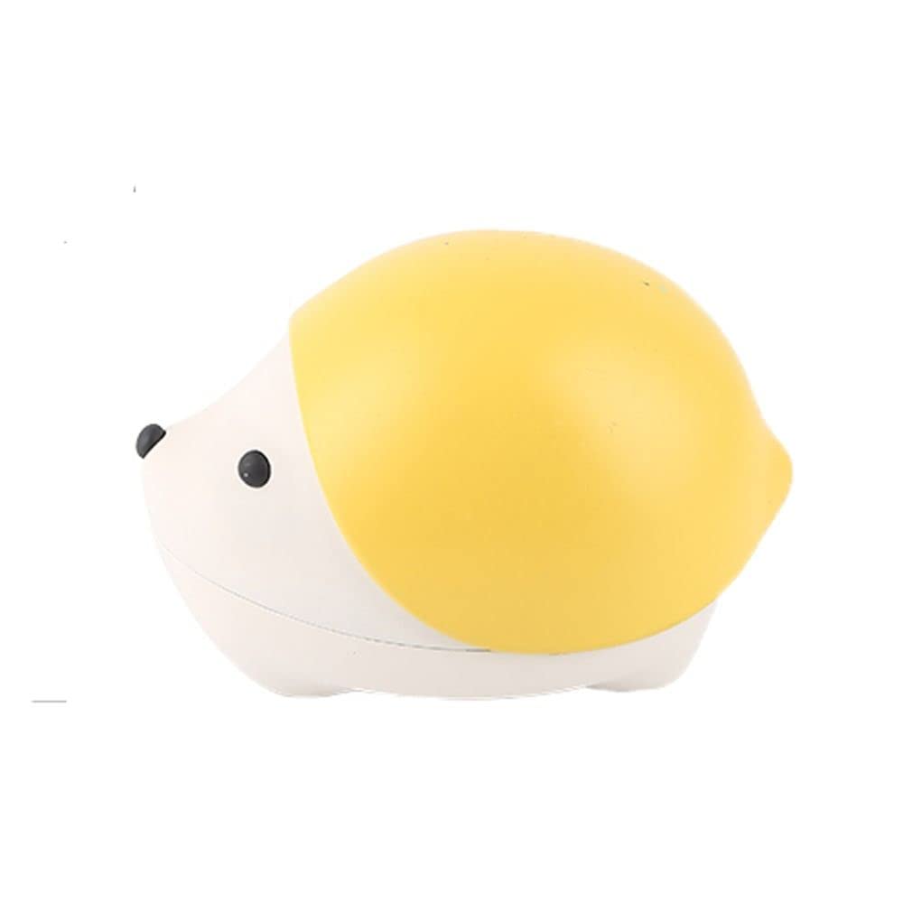 Funny Hedgehog-Shaped Magnetic Paper Clip Dispenser & Holder - Yellow Office Organizer for Pins, Clips & Metal Parts - Perfect for Home, Office & School Desks