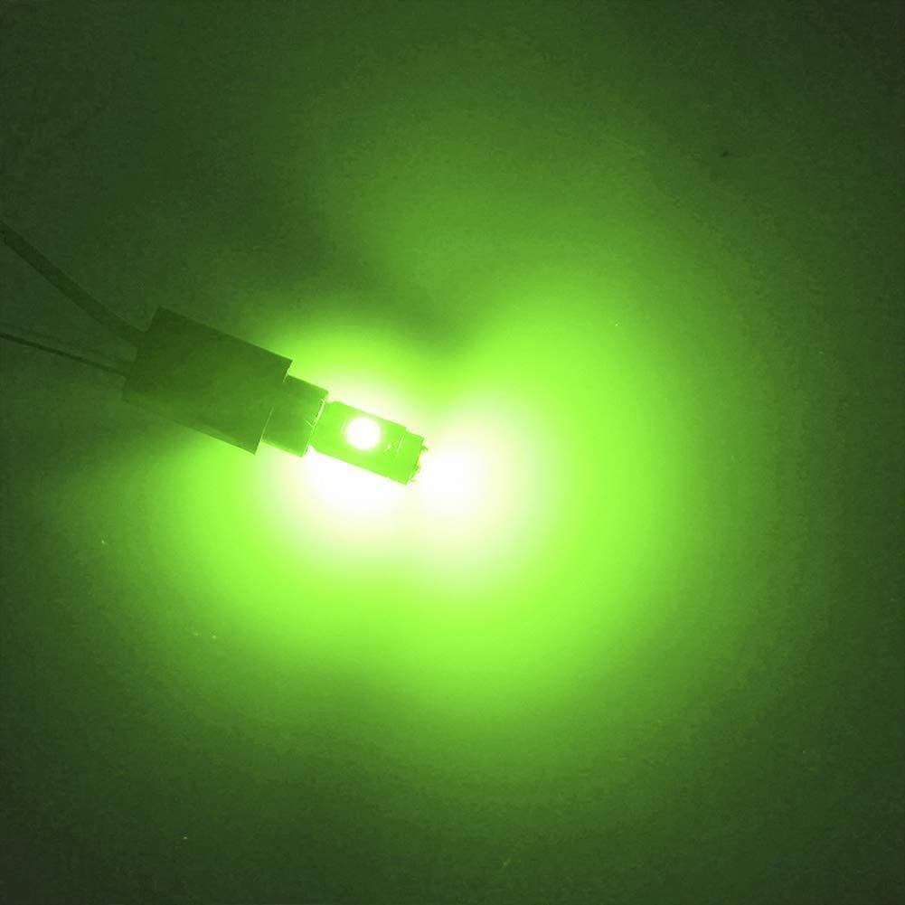 T5 LED Bulbs 74 73 37 2721 - Super Bright Green LED Replacement Bulbs for Car Dashboard, Instrument Panel & Gauge Cluster Lights - Perfect for Night Driving & Enhanced Visibility