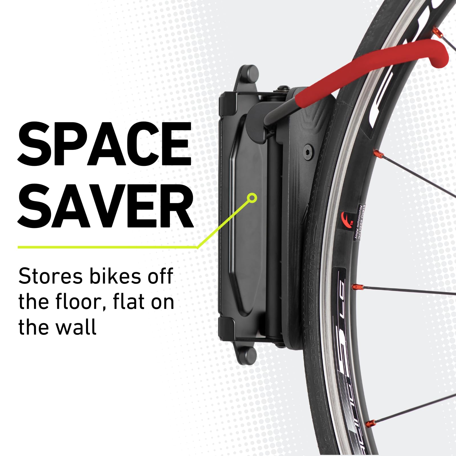 Vibrelli Swivel Bike Wall Mount - Space Saving Vertical Bike Rack for Garage Storage - Heavy Duty Bike Hanger for MTB, Road & eBike - Secure Bike Hooks for Wall - Perfect for Small Spaces & Organized Bike Storage