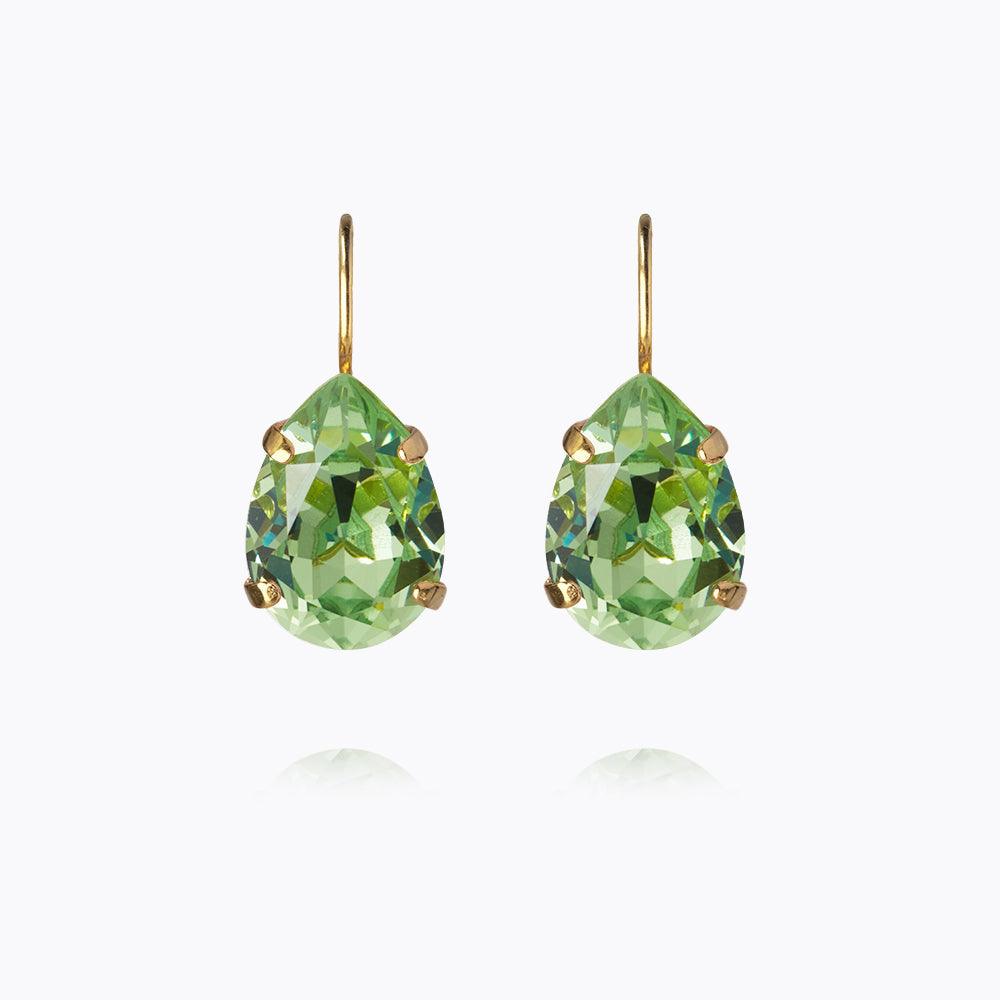 Mini Drop Clasp Earrings with Genuine Peridot Gemstone - Dainty Boho Jewelry for Women, Perfect for Weddings, Parties & Everyday Wear