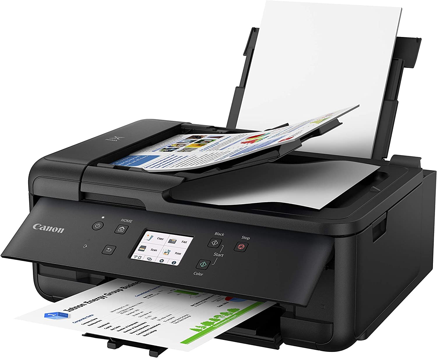 Canon PIXMA TR7620a Wireless All-in-One Inkjet Printer with Scanner, Copier & Fax - Black (4452C023) for Home Office & Small Business Printing Needs