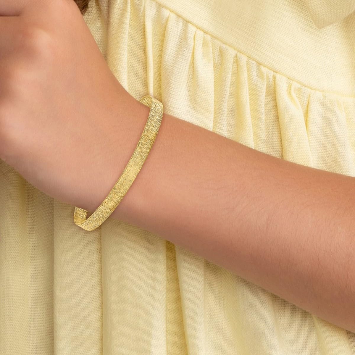 6mm 925 Sterling Silver Gold Tone Link Bracelet for Women - 6.5 Inch Adjustable Wrist Jewelry, Perfect for Everyday Wear, Office & Special Occasions
