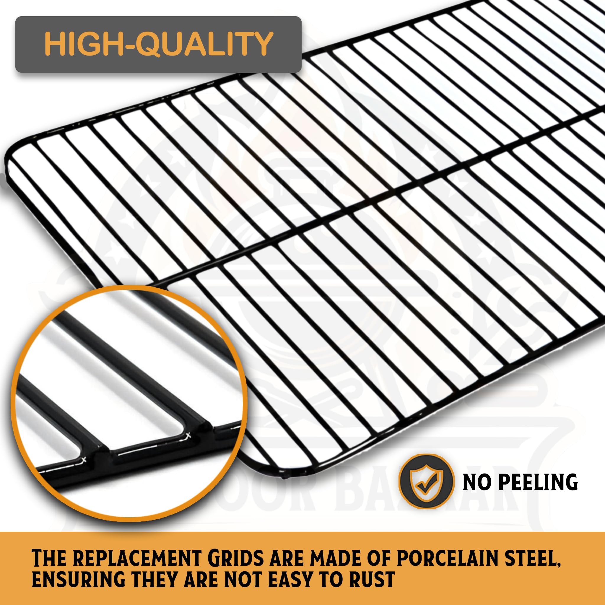 Charbroil Classic 280 2-Burner Porcelain Cooking Grid Replacement (Model 463672717) - Durable Grill Grates for Charbroil Classic Series - Perfect for Backyard BBQs, Camping & Outdoor Cooking