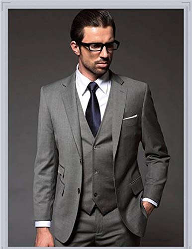 Men's 3-Piece Wedding Suit Set - Slim Fit Two Button Jacket, Vest & Dress Pants | Formal Groom Attire for Weddings, Proms & Special Occasions