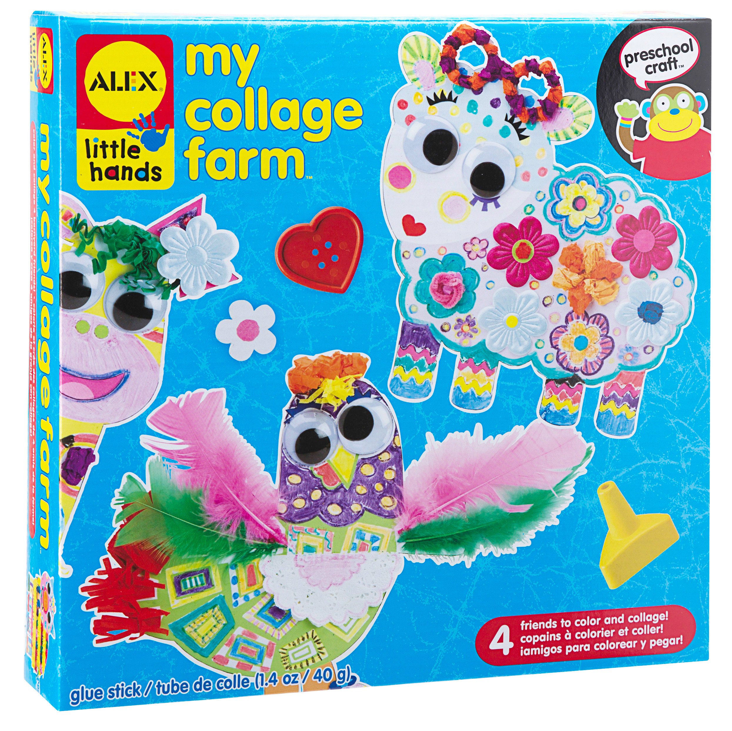 ALEX Toys Little Hands My Collage Farm - Creative Arts and Crafts Kit for Kids Ages 3+, Perfect for Preschool Learning, Farm Animal Activities, and DIY Home Decor Projects