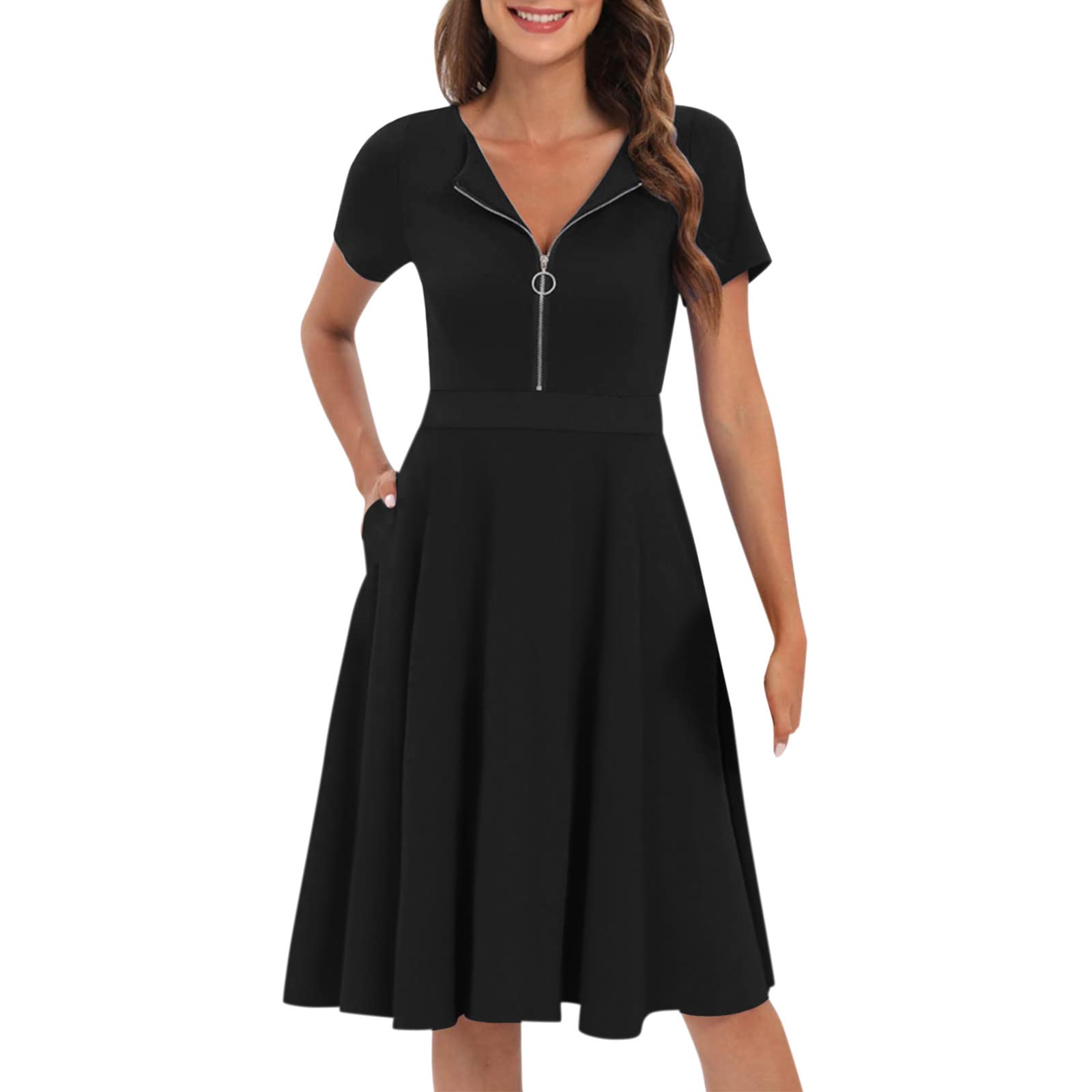 Women's Vintage T-Shirt Dresses - Casual Summer Beach Dress with Solid Color | Perfect for Vacation, Outings & Everyday Wear