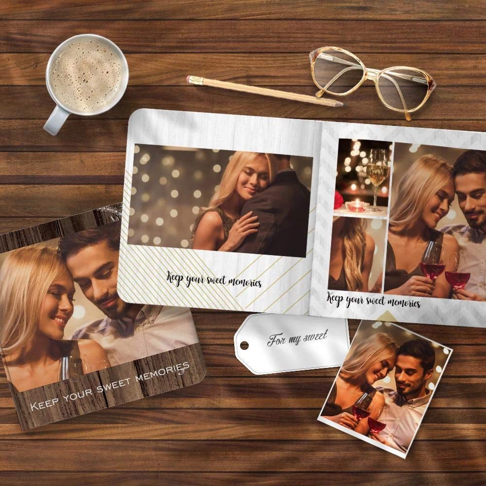 Custom 10x10 Inch Personalized Photo Album Book - 3D Printed Scrapbook for Wedding, Baby & Travel Memories - Best DIY Gift for Anniversaries & Special Occasions