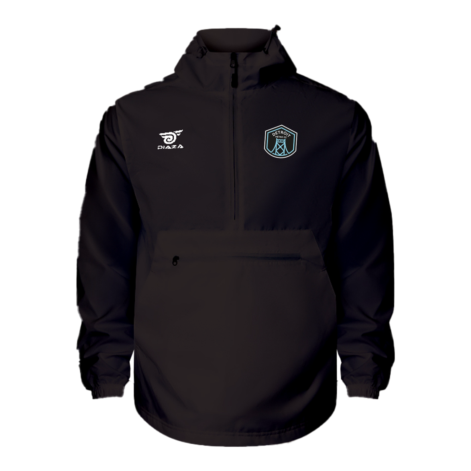 Detroit Metro FC 3/4 Sleeve Alpine Black Soccer Jersey - Perfect for Matchdays, Training & Fan Support