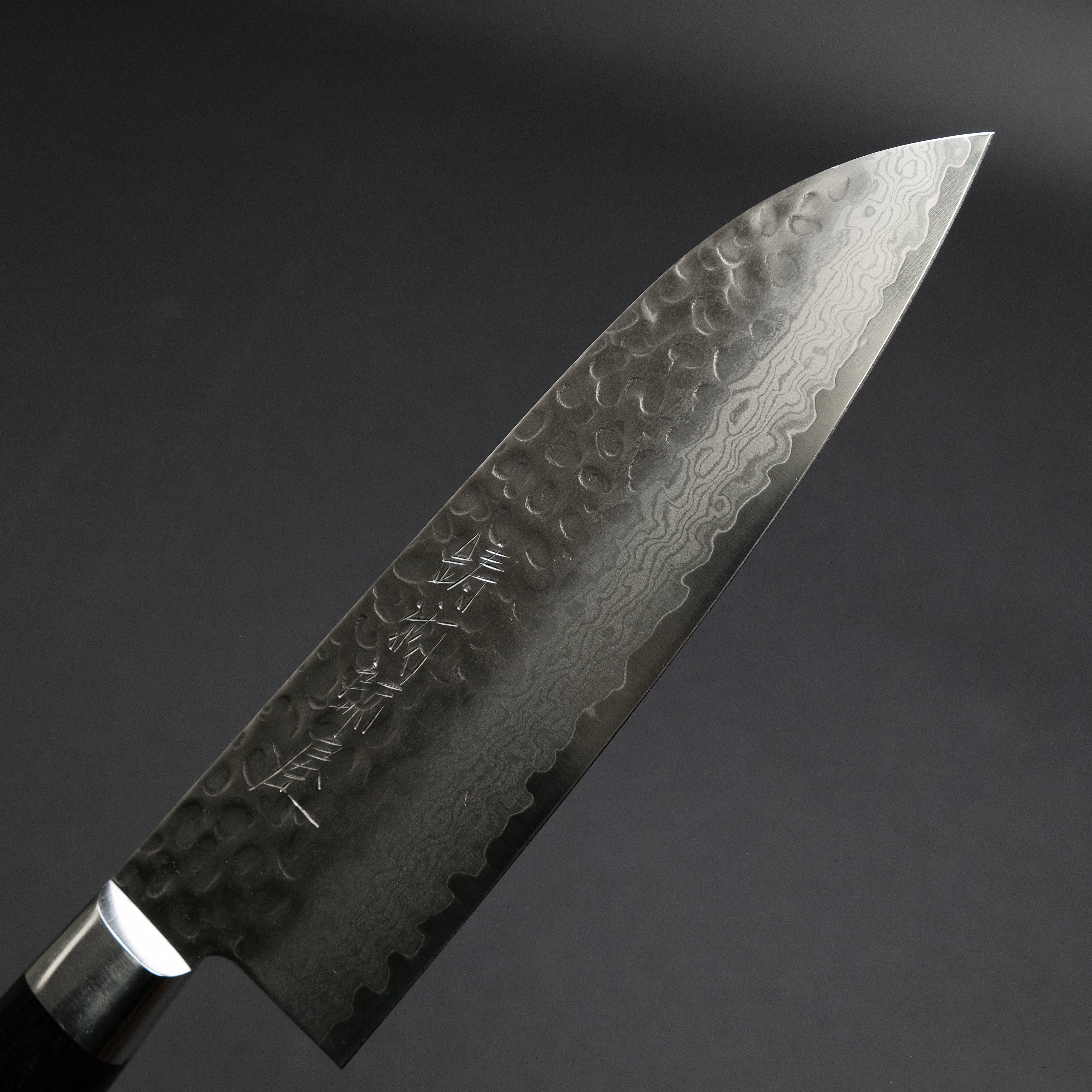 Hitohira Imojiya ST Tsuchime Damascus Santoku Knife with Pakka Wood Handle - Premium Japanese Kitchen Knife for Slicing, Dicing & Chopping Vegetables, Meat & Fish - Perfect for Home Chefs & Professional Cooks