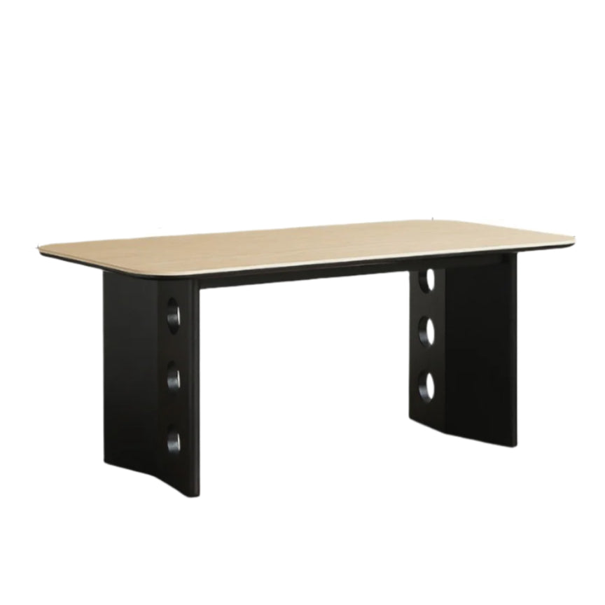 78.9x35.6x30 inch / 200.4x90.4x76.2 cm / black color / travertine slab dining table