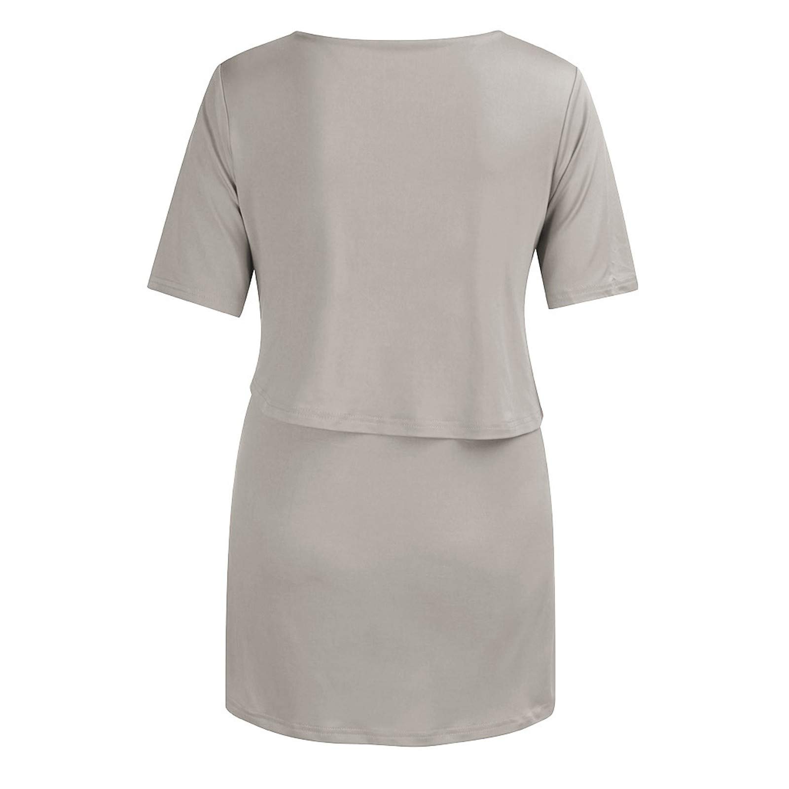 Women's Maternity Shirt - Summer Nursing Top for Breastfeeding Mothers | Short Sleeve Pregnancy Clothes | Comfortable & Stylish for Work, Shopping & Daily Wear