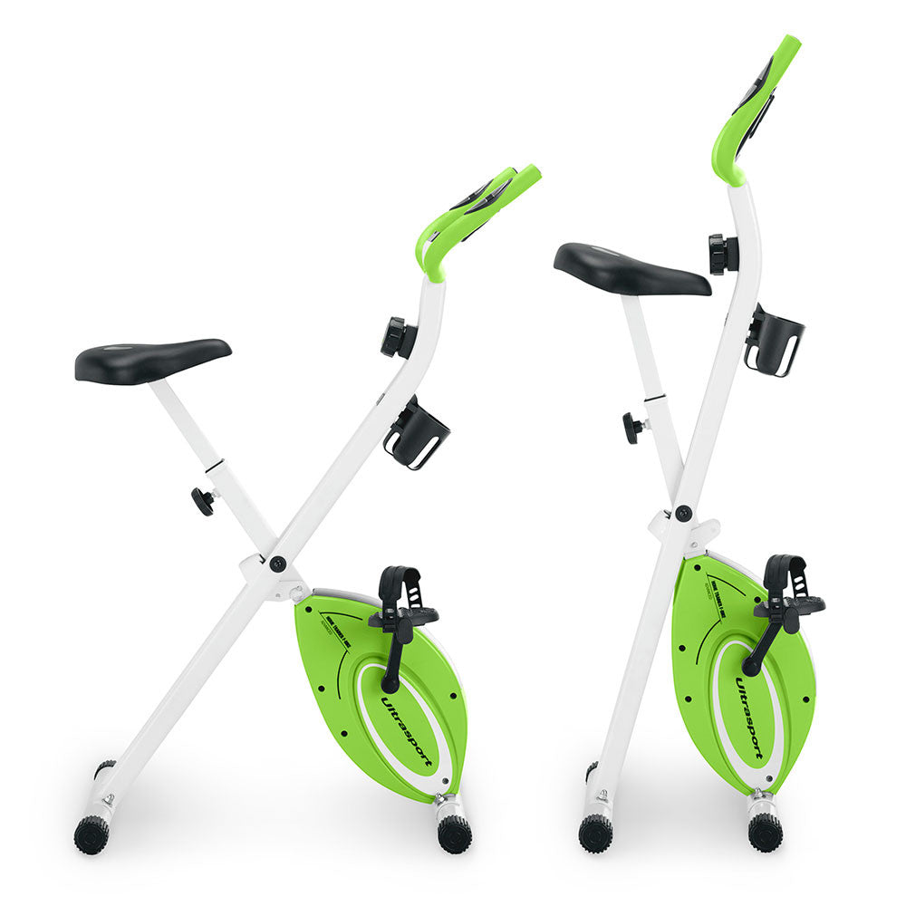 Marcy Foldable Upright Exercise Bike with Adjustable Resistance - Multiple Colors for Home Gym, Cardio Workout & Small Space Fitness