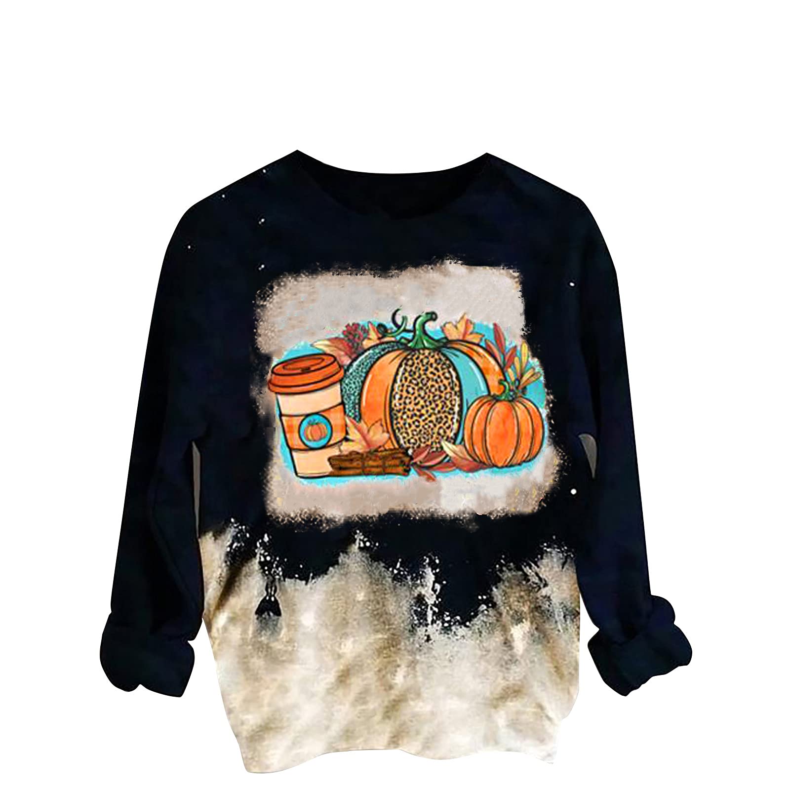 HAOREEKZ Women's Halloween Costume Sweatshirt - Fashion Printed Loose Round Neck Long Sleeve Pullover Top for Halloween Parties, Cosplay & Seasonal Outfits