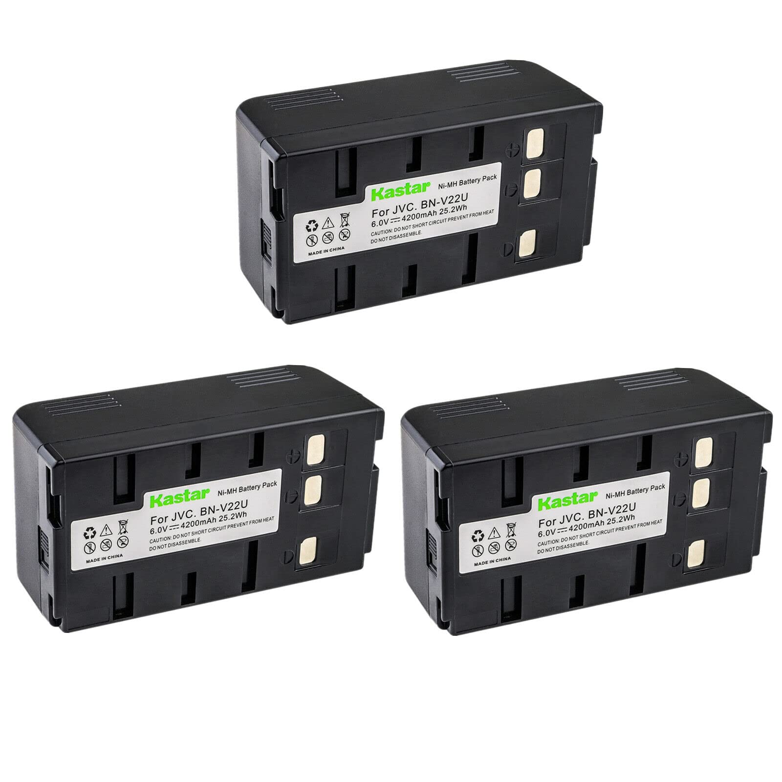 Kastar 3-Pack Replacement Battery for JVC GR-AX Series Camcorders - Compatible with GR-AX730U, GR-AX74U, GR-AX75U, GR-AX750U, GR-AX76U, GR-AX760U, GR-AX761U, GR-AX77U, GR-AX7EG, GR-AX80, GR-AX800U, GR-AX808U, GR-AX810U, GR-AX820U, GR-AX820US, GR-AX830U - Perfect for Travel, Vlogging, and Home Video Recording