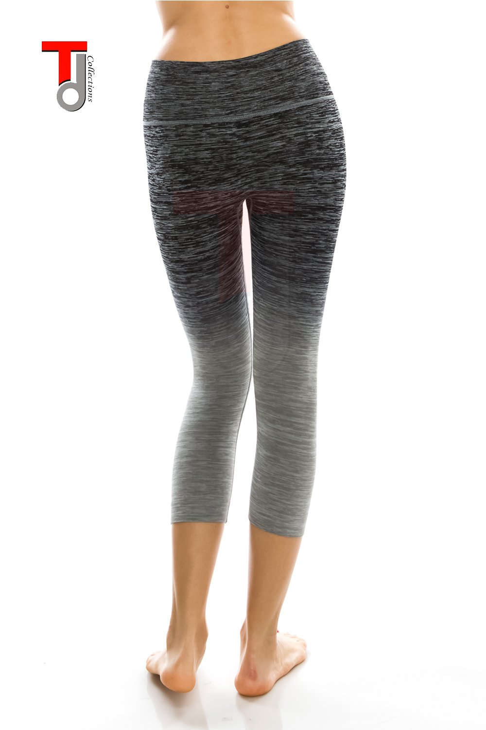 Women's High Waist Yoga Pants - Soft Stretchy Workout Leggings for Fitness & Lounge (Black/Gray)