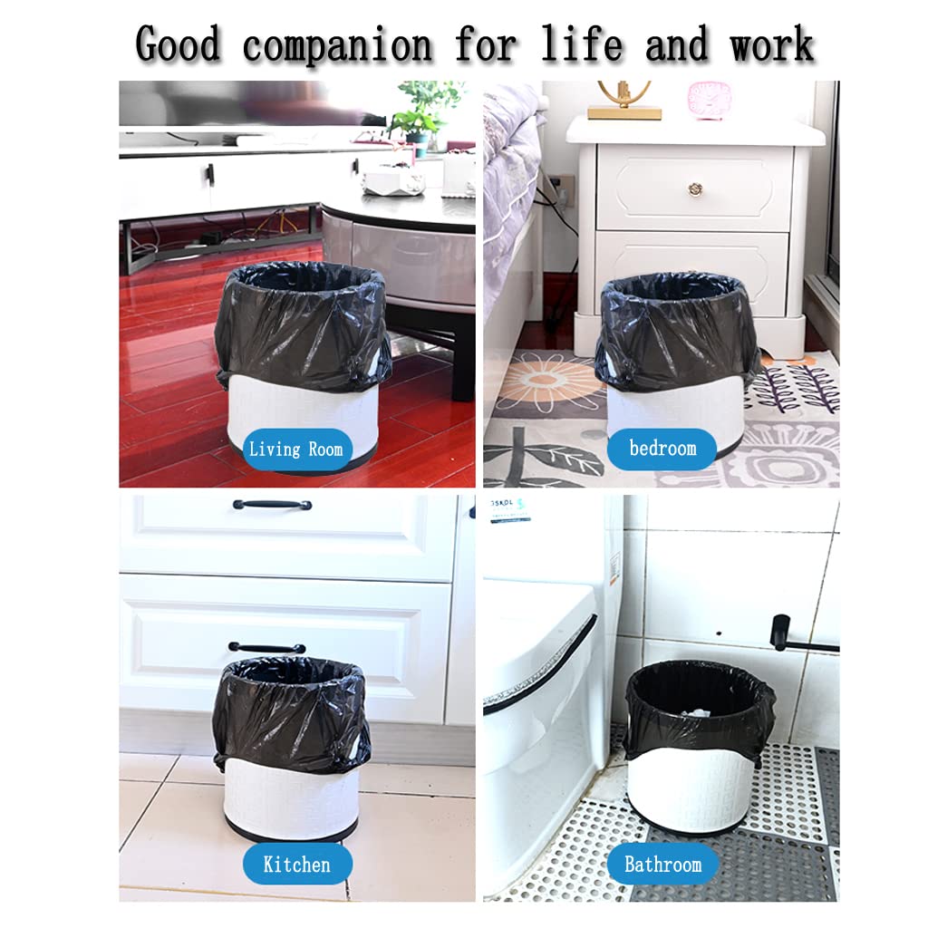 Small Black Trash Bags 200 Count - 4 Gallon Thickened Garbage Bags Value Pack for Office, Kitchen, Bedroom Waste Bins | Perfect for Small Spaces, Bathrooms & Home Use