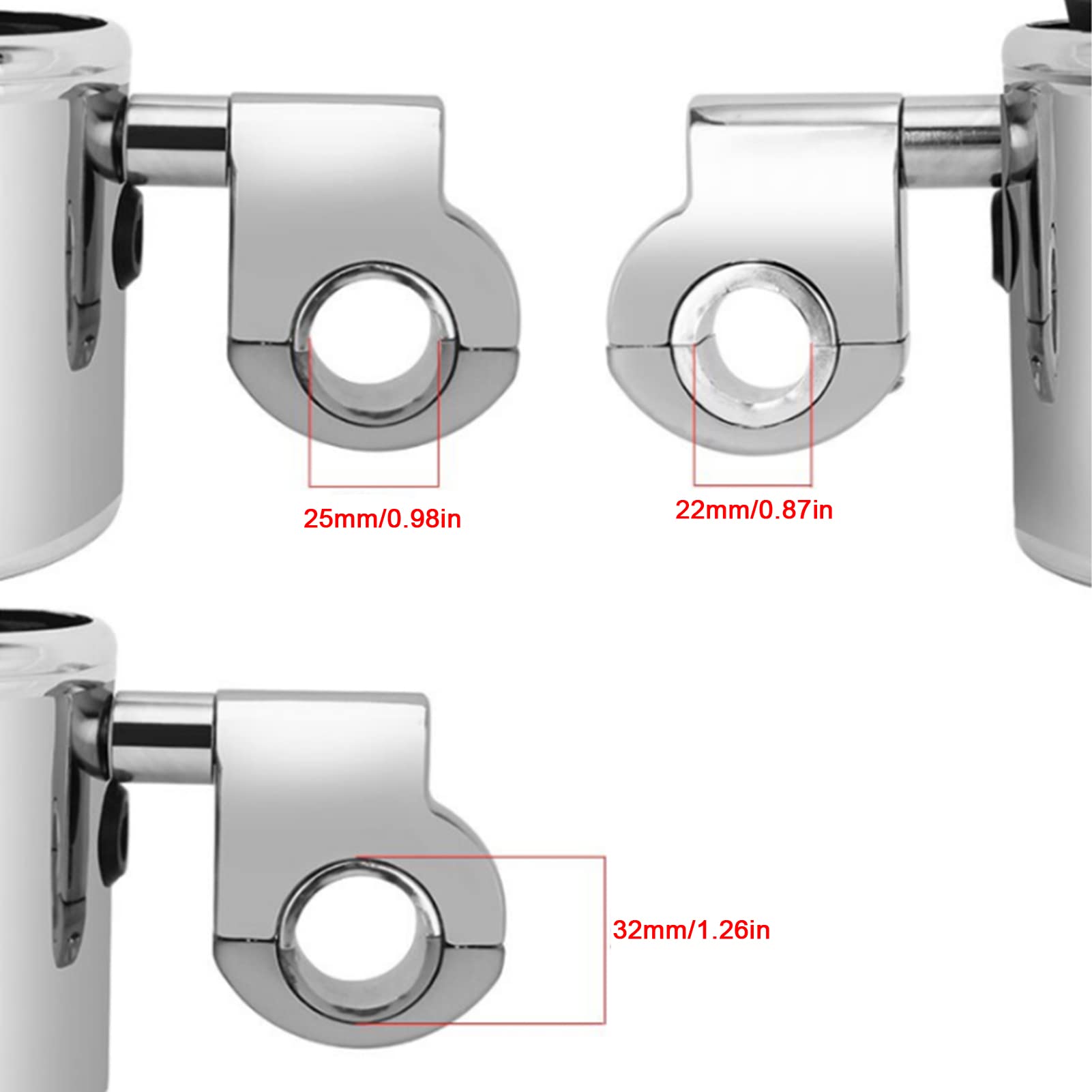 Universal Motorcycle ATV Cup Holder - Adjustable 22-32mm Handlebar Mount, Aluminum Alloy Chrome Mirror Polished - Perfect for Harley, Honda, Yamaha & Off-Road Adventures - Keep Drinks Secure While Riding