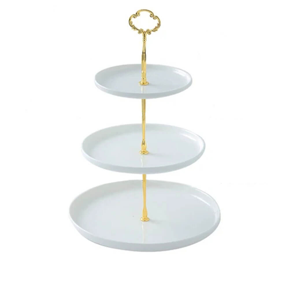 Kenzo 3-Tier Ceramic Serving Stand - Elegant Appetizer & Dessert Display for Parties, Weddings, and Home Decor