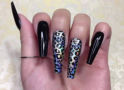 24-Piece White Snakeskin Press-On Nails | 5-Minute Full Set | Ready-to-Wear UV Gel Fake Nails | Animal Print False Nails for Parties, Weddings & Special Occasions