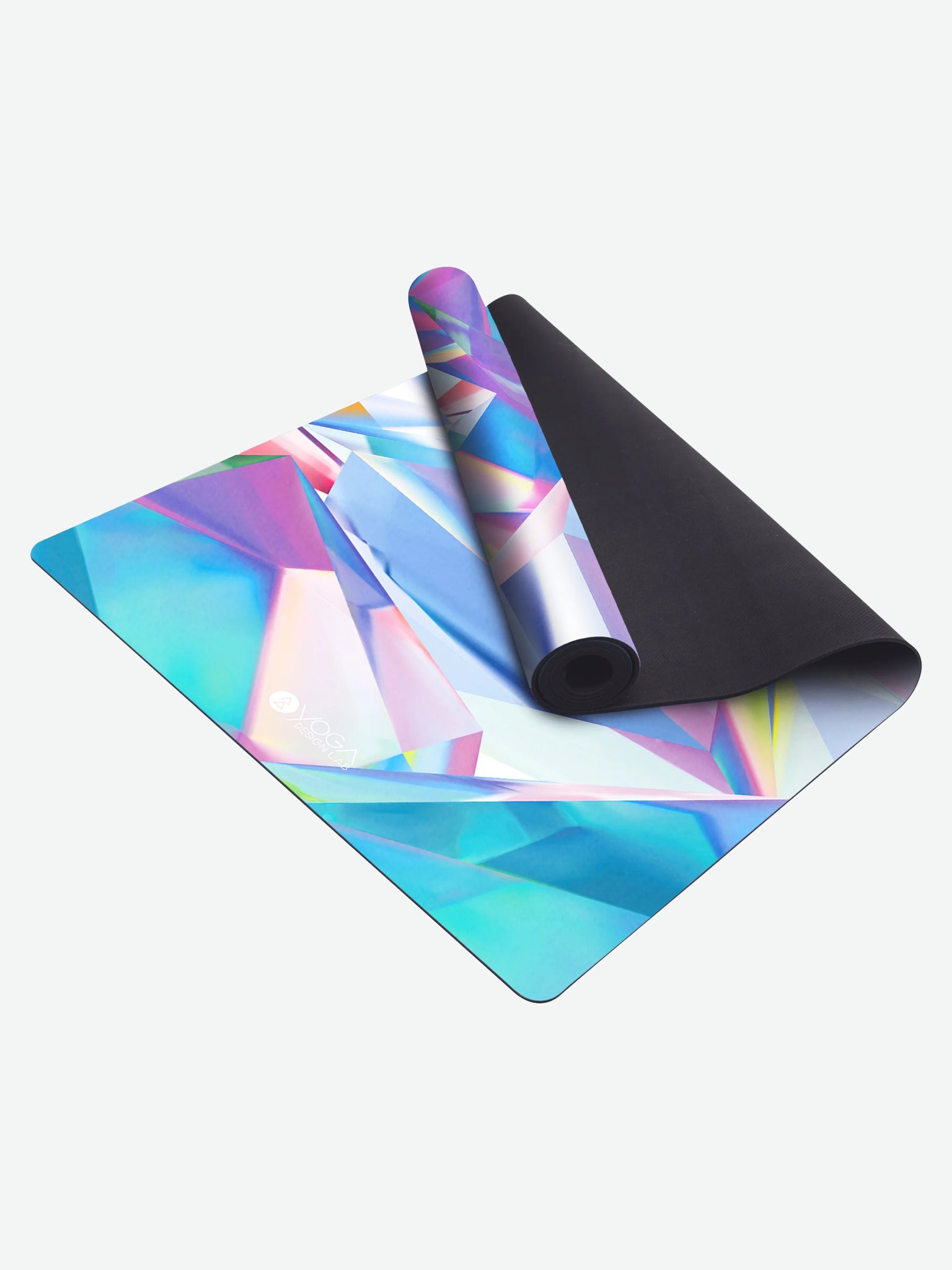 Yoga Design Lab Travel Yoga Mat 1.5mm - Ultra Thin Non Slip Crystal Pattern for Yoga, Pilates & Meditation - Perfect for Travel, Home & Studio Use
