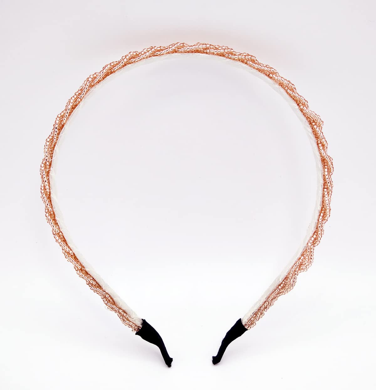 Elegant Crystal Hair Bands for Women - Metal Beaded Headbands with Clips, Fashion Hoop Hair Accessories for Girls & Brides, Champagne Bling Headwear Wraps for Wedding, Party & Beauty Care | Perfect for Special Occasions, Date Nights & Formal Events