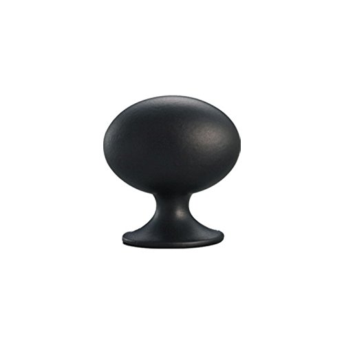 Better Home Products BHP Oval Egg Cabinet Knob - Matte Black Pull Handle for Kitchen Cabinets, Dressers & Furniture Hardware (Set of 10) - Perfect for Modern Home & Office Decor