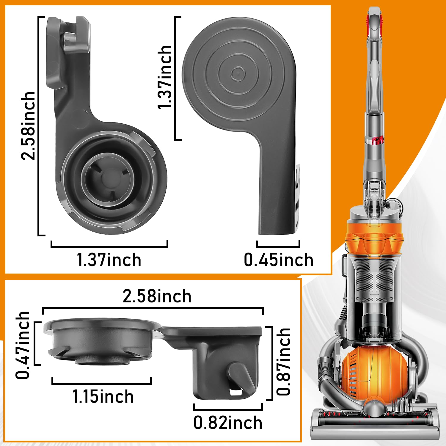 Dyson DC24 Vacuum Cleaner Brush Roll End Cap Assembly Replacement - 915934-01 Compatible Part for Dyson DC24 - Perfect for Home Cleaning & Vacuum Maintenance (1-Pack)