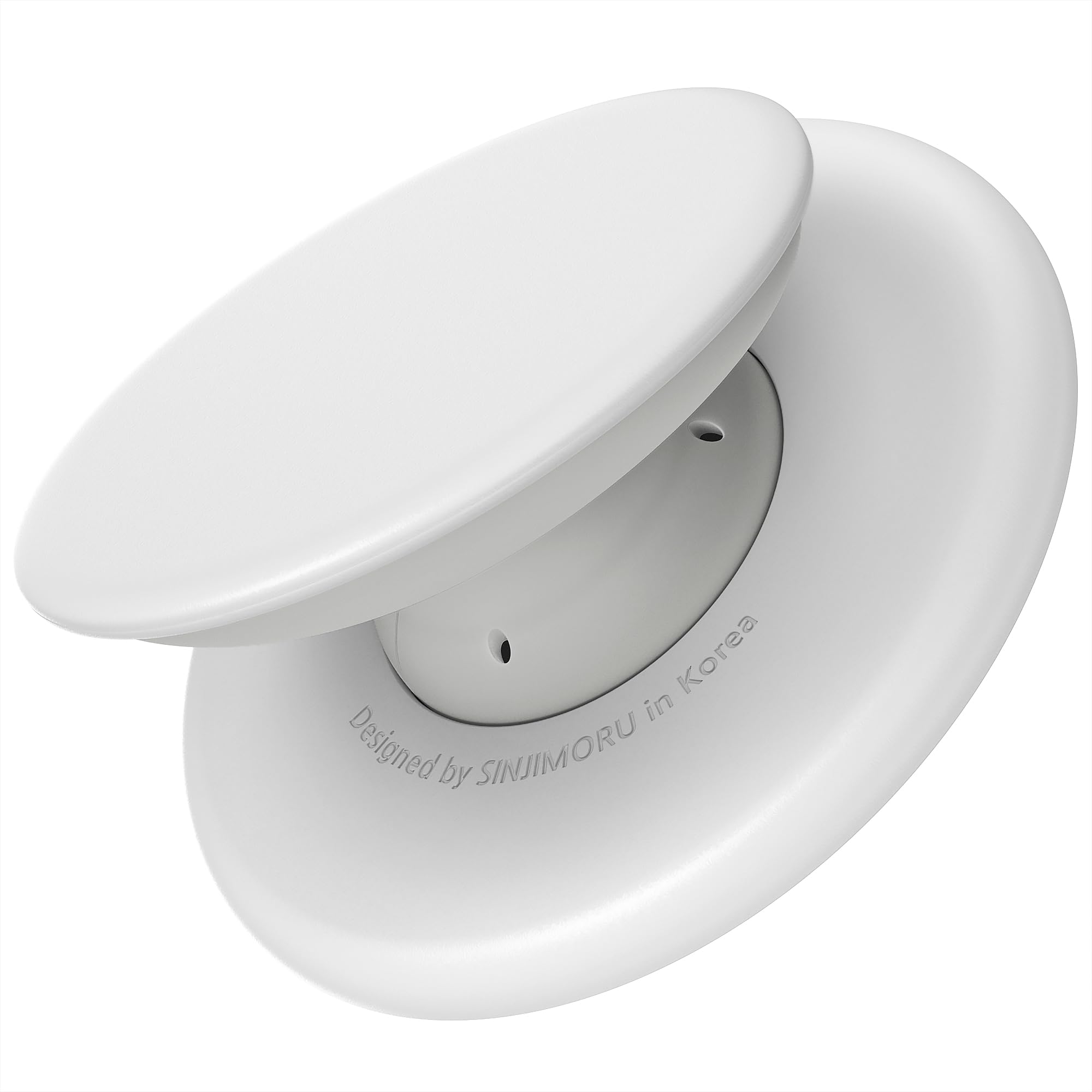 Sinjimoru Magnetic Phone Grip for MagSafe - Soft Silicone Finger Holder Compatible with iPhone 16/15/14/13/12 - One-Touch Comfort Grip (White) - Perfect for Gym, Driving, Video Calls & Everyday Use