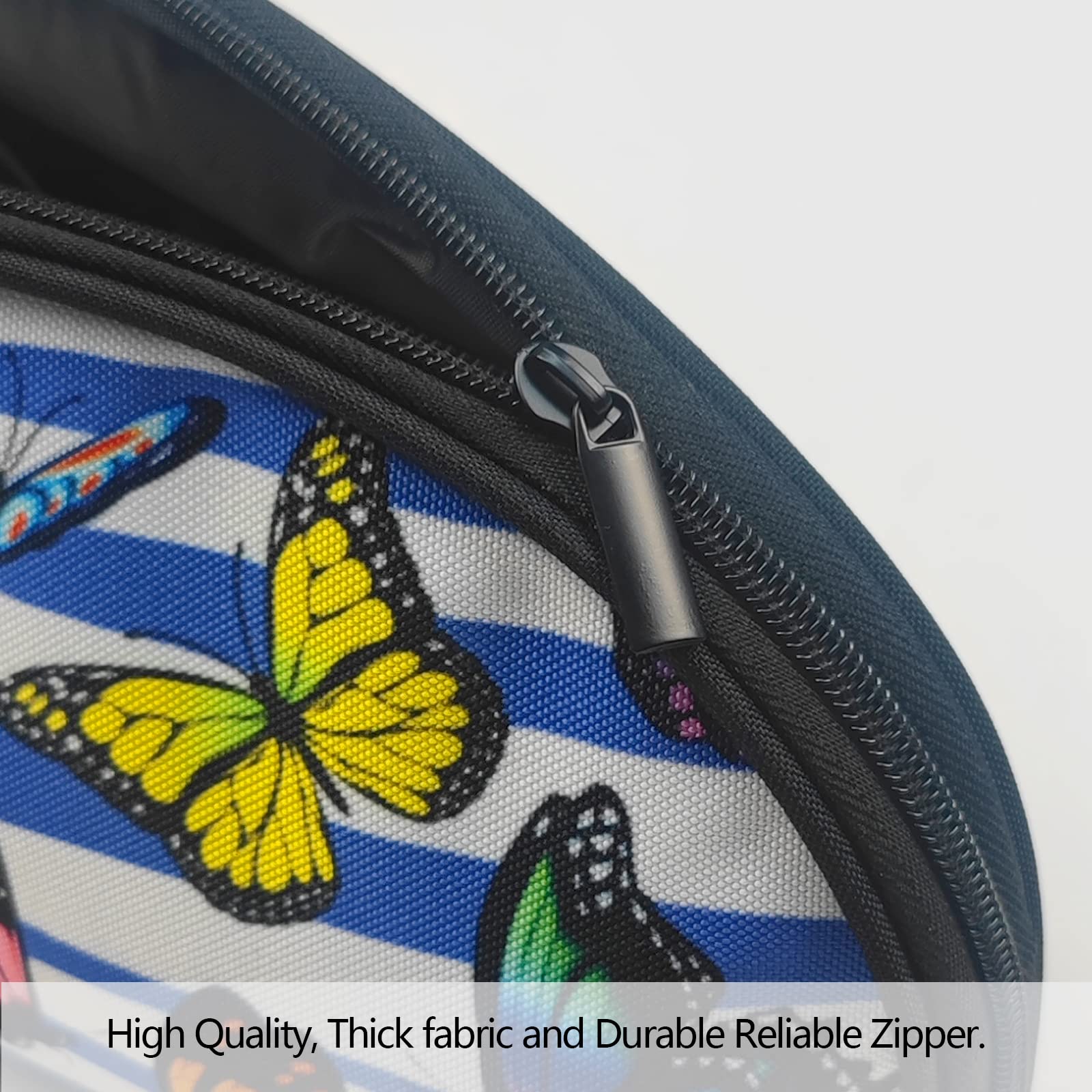 2 Pack Waterproof Travel Makeup Bag for Women - Portable Cosmetic Organizer Pouch with Butterfly Design | Perfect for Vacation, Gym & Daily Essentials Storage