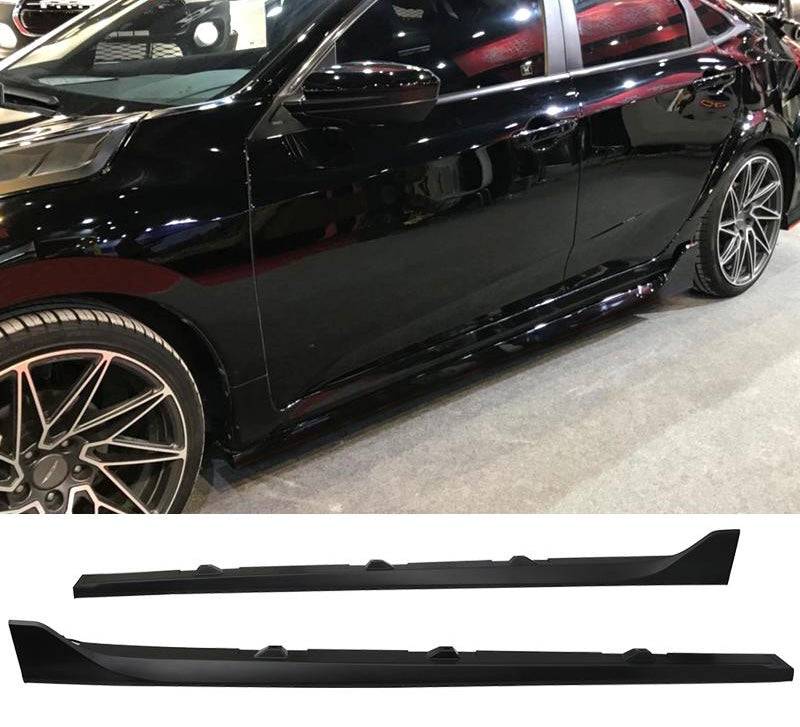 2016-2021 Honda Civic Sedan & Hatchback Side Skirts - Type R Style Unpainted Body Kit for 4 Door & 5 Door Models - Perfect for Car Enthusiasts & Street Racing Upgrades