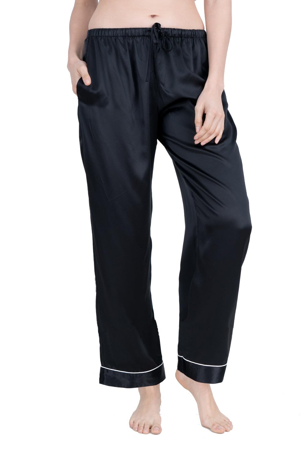 Luxury 100% Mulberry Silk Pajama Pants for Women - Soft & Breathable Sleepwear Set - Perfect for Relaxing at Home, Spa Days & Gift Giving