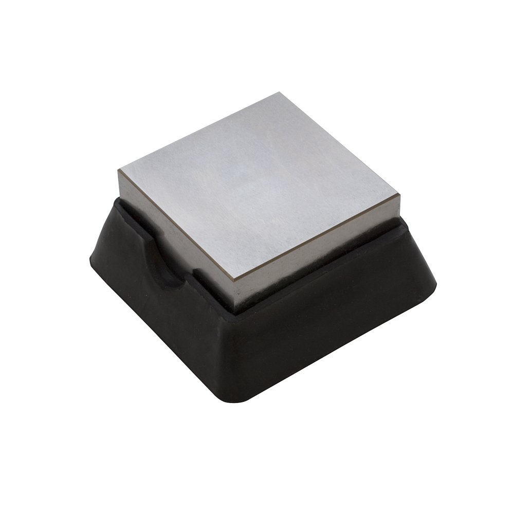 EuroTool (DAP-520.00) 2-Inch Steel and Rubber Bench Block - Heavy Duty Anvil Block for Jewelry Making, Metal Stamping, and Blacksmithing Work