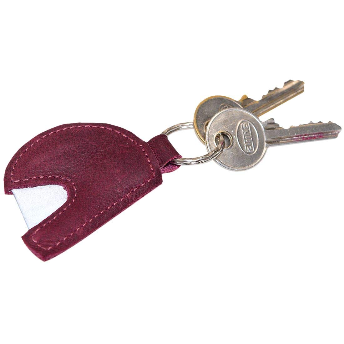 Handmade Leather Motorcycle Helmet Keychain - Hide & Drink Premium Biker Key Ring & Holder for Racing Accessories | Ideal for Motorcycle Enthusiasts & Gift Giving